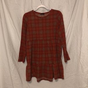 Orange babydoll dress